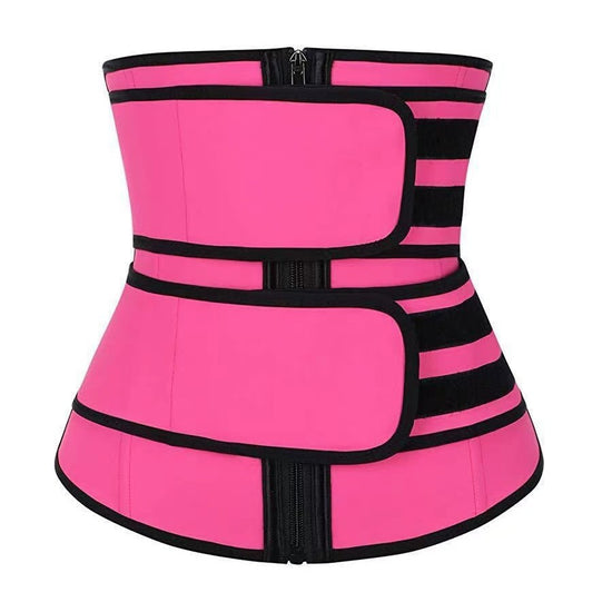 Double Down Waist Trainer-Double-Belt Waist Trainer Shapewear