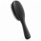 Black Knotty Brush detangling hair brush, back view on a white background