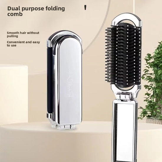 The Pretty Pocket Hair Brush-Folding Portable Hair Brush with Mirror