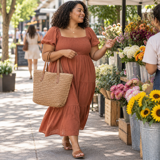 The Boho Baecation Beach Bag | Large Capacity Straw Woven Tote