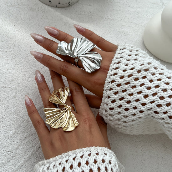 The Gallery Girl Ring-Oversized Sculptural Silver Statement Ring