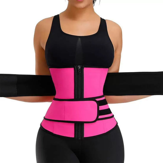 Double Down Waist Trainer-Double-Belt Waist Trainer Shapewear